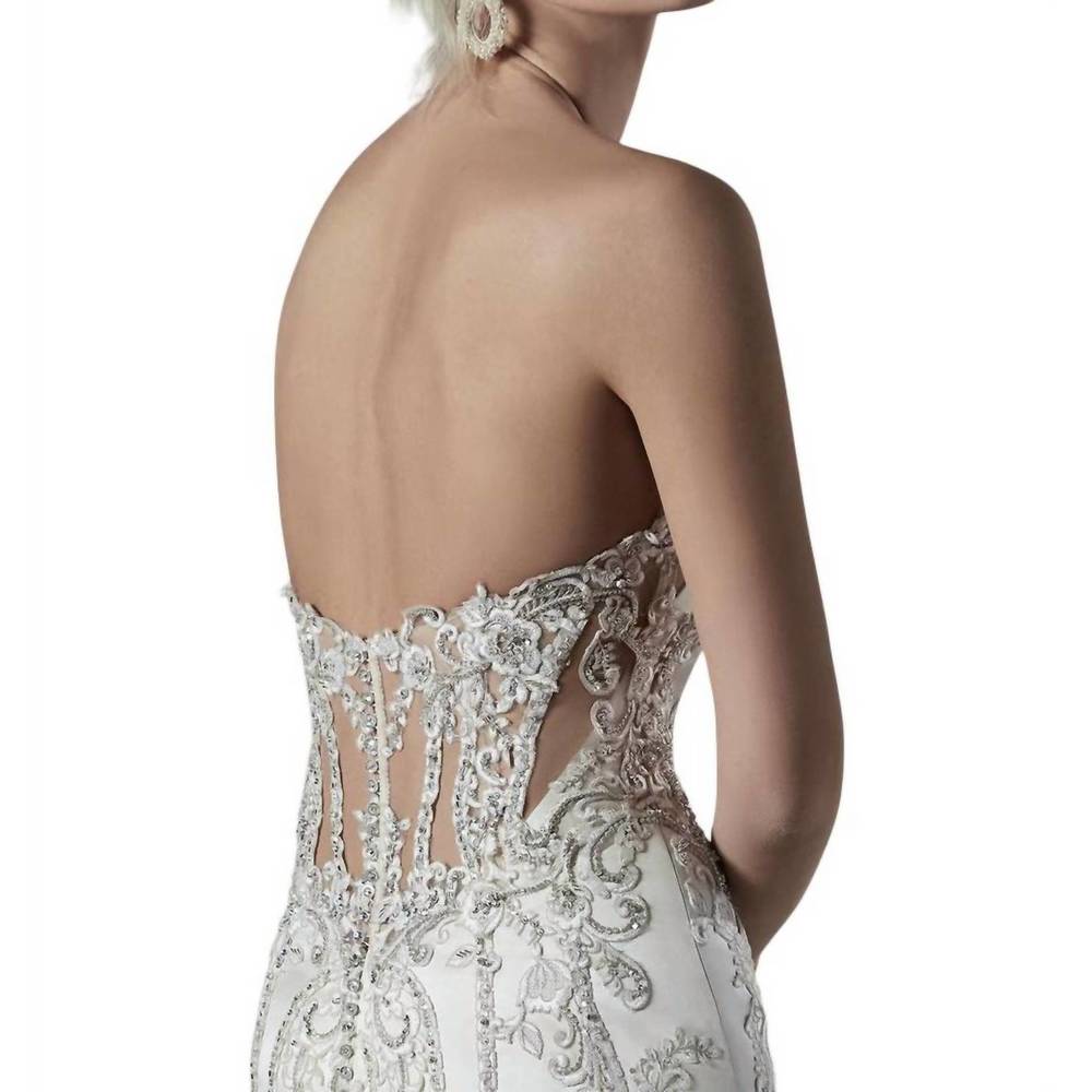 NEW MAGGIE SOTTERO darren wedding dress in oyster - Picture 4 of 6